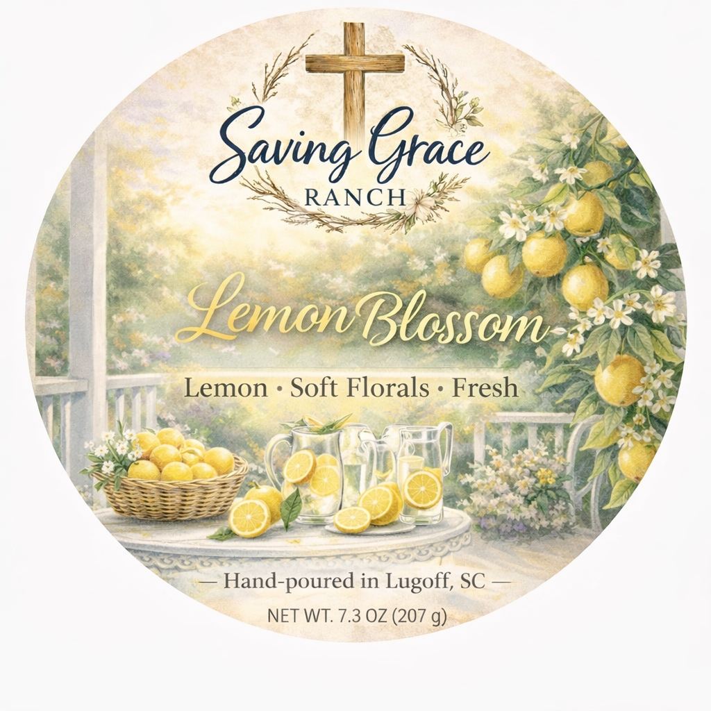 Lemon Blossom 8 oz Signature Candle (FREE WAX MELT)