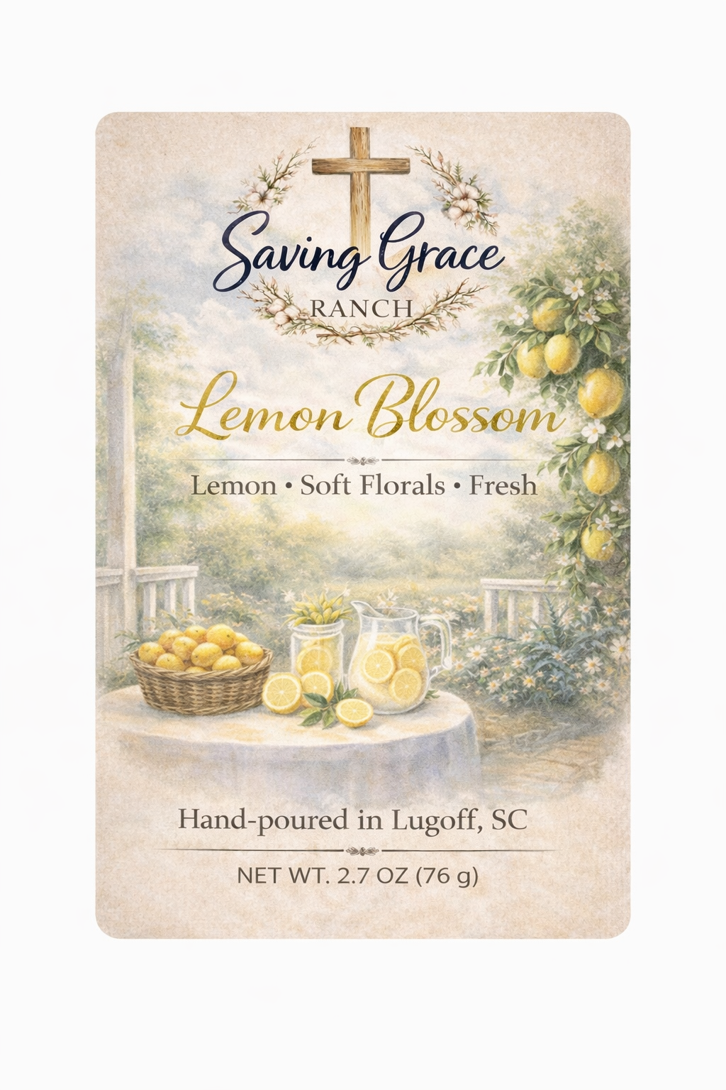 Lemon Blossom 8 oz Signature Candle (FREE WAX MELT)