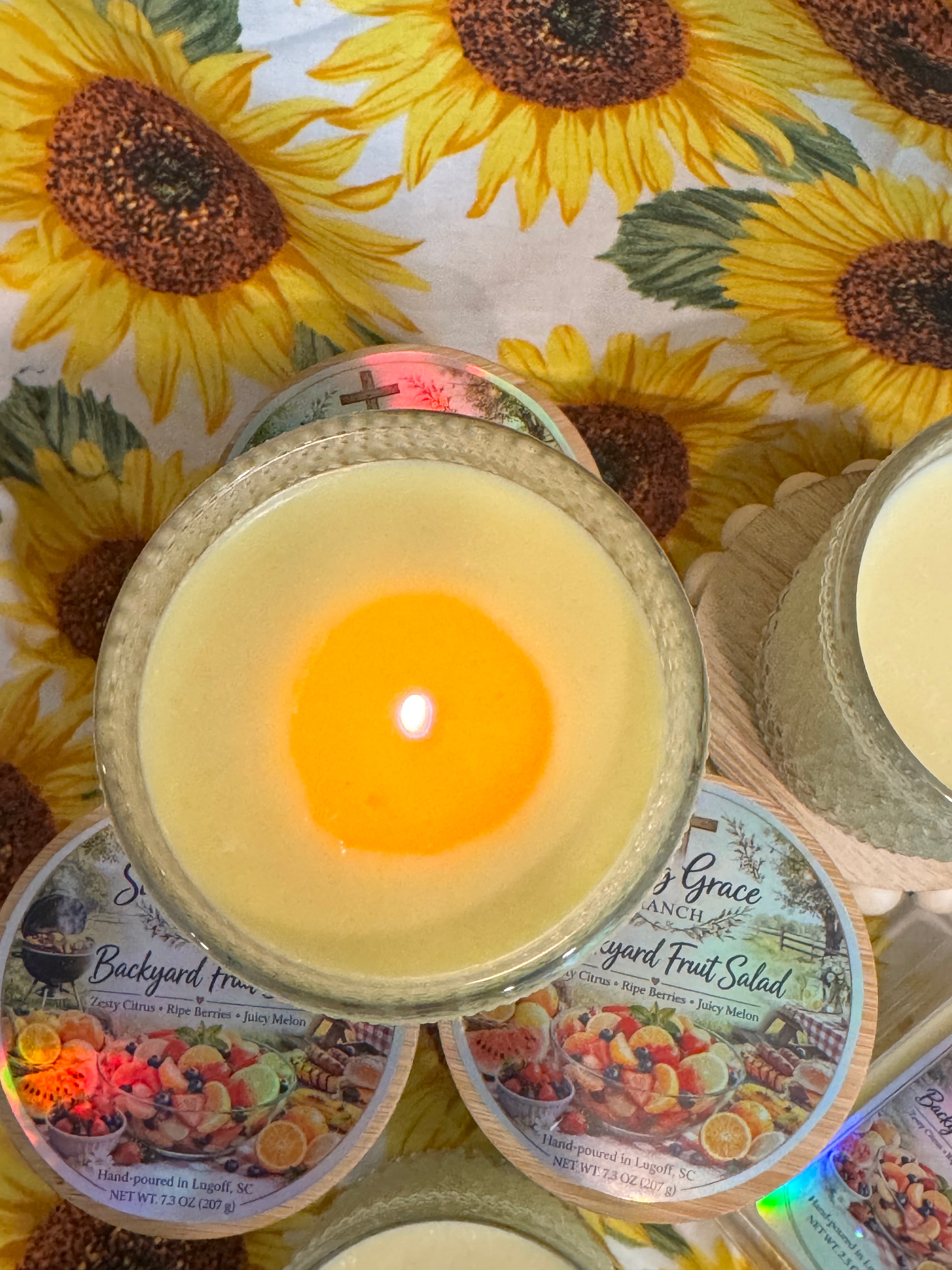 Backyard Fruit Salad 8 oz Signature Candle (FREE WAX MELT)