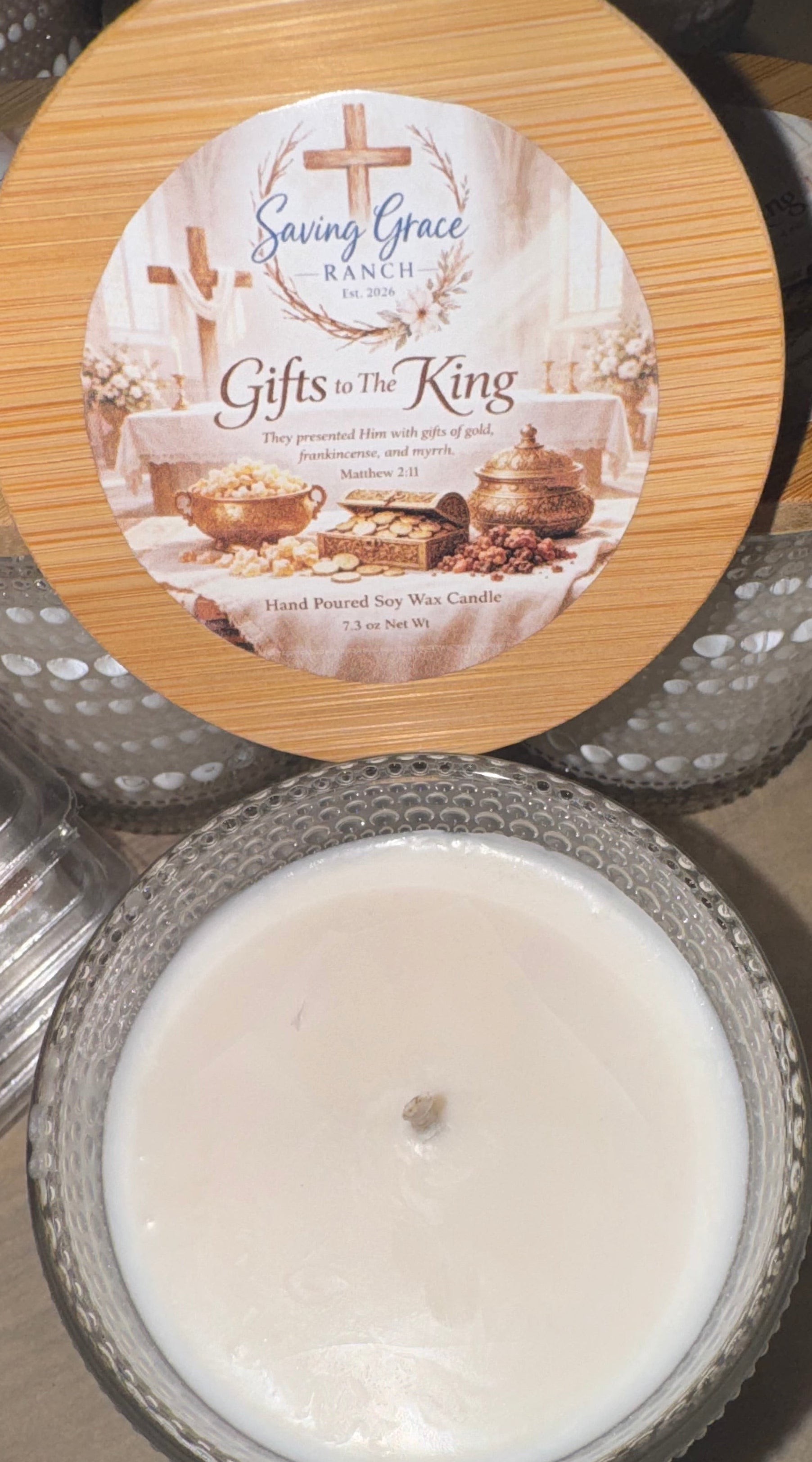 Gifts to The King 8 oz Signature Candle (FREE WAX MELT)